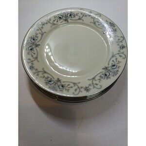Set of 4-Johann Haviland "Rhineland-Danube" Bread & Butter Plates Platinum Trim